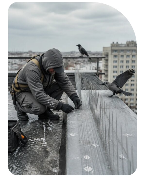 Защита от ворон под ключ в Ахтубинске по цене от 5178 р. | Сенат-Хтб